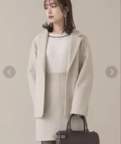 NEUNA 【セットアップ】ウールタッチテーラードジャケット＋ミニタイトスカート