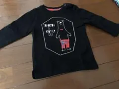 クランボン くまさん　80 ロンT コットン　長袖　刺繍　リボン