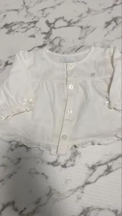 ホワイト カーディガン M80-90