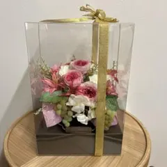 【美品】バラ　プリザーブドフラワー　造花　バケツ　　プレゼント