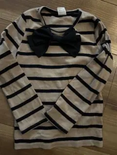 Bee des Bee ストライプ 長袖カットソー 110