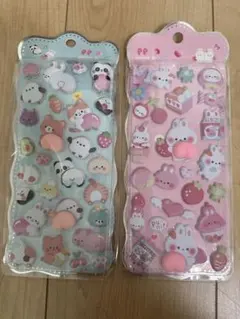 おしりシール　3D スクイーズ　シール　ぷにぷに　もちもち　シール　2枚セット