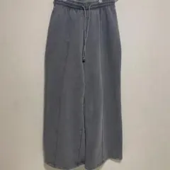 zara スウェットワイドパンツ グレー バギー M