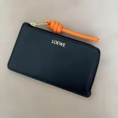 【新品同様】LOEWEノット コインカードホルダー（シャイニーナパカーフ）