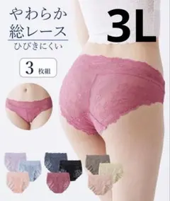 総レース ショーツ 3枚組 ニッセン 3Lのサムネイル