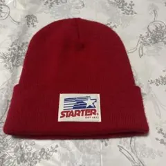 STARTER ニット帽　赤　57〜59㎝