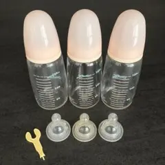 ChuChu スリムタイプ哺乳瓶 150ml 3本セット 耐熱ガラス製