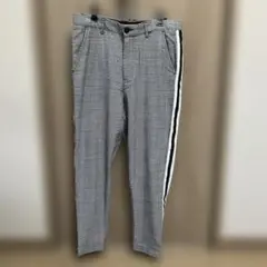 チェック柄サイドストライプパンツ