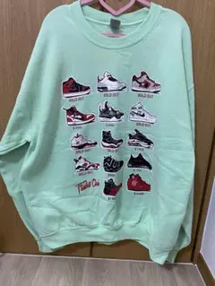 スニーカーグラフィック ミントグリーン スウェット