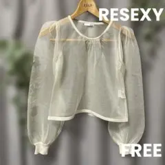 RESEXY シースルー ボリュームスリーブ トップスのサムネイル
