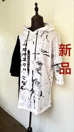 260105-13⭕️ ブルーオーバー　3XL メンズ　新品　半袖　おしゃれ