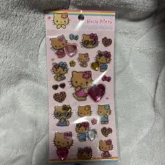 国内正規品 サンリオ ハローキティ 日焼けヒョウ柄 キラキララインストーンシール