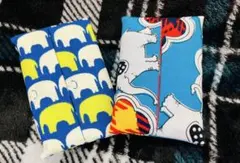 ミニサイズ　ポケットティッシュケース　２個セット‼️ハンドメイド　ぞうさん