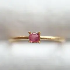 寝不足様専用！赤いエメラルド♡ レッドベリルのフリーサイズリング