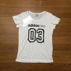 【新品】adidas neo レディス Tシャツ L 綿100%