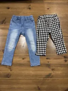 branshes パンツセット 100cm デニム・チェック