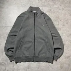 00s NIKE ナイキ　スウォッシュ　刺繍ワンポイント　フルジップ　スウェット