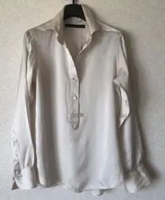 スキッパーシャツ　martinique マルティニーク　とろみ アイボリー