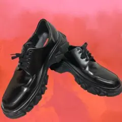 美品YSH 厚底 革靴 韓国 メンズ 27.5cm 黒 レザーシューズ 2回着用