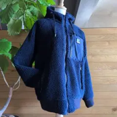 ヘリーハンセン フリースジャケット ネイビー フード付き パーカー レディースL