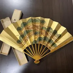 稀少】能楽 宝生流十九世宗家継承披露記念 舞扇「矢車七宝五雲扇」わん