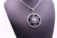 太陽モチーフ ネックレス メンズ レディース シルバー ファンタジー風ステンレス