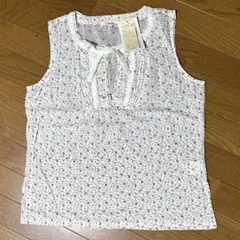 ノースリーブ花柄ブラウス