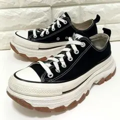 たけまる様専用ヒール高5cmコンバースオールスタートレックウェーブ厚底スニーカー