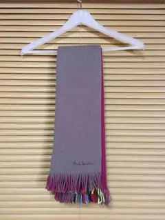 Paul Smith マフラー ライトブラウン/レッド/ストライプ