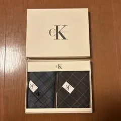 Calvin Klein チェック柄ハンカチ 2枚セット