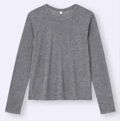 gu/ソフトシアークルーネックT(長袖) XL
