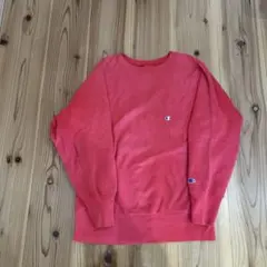 Champion リバースィーブ赤 ピンク スウェット　アメリカ製