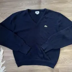ラコステ　Vネックニット　ネイビー　Lサイズ