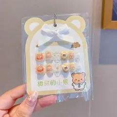 クマと星のデザイン ネイルチップ