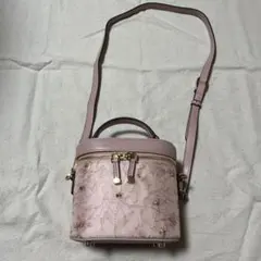 極美品　2025新作　RANDA 2WAYフラワー刺繍バニティバッグ　ピンク