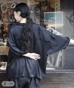 JUN MIKAMI ジュンミカミ ナイロンツイル チャイナローブ ワンピース