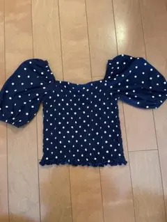 GAP KIDS ネイビー ドット柄 シャツ　120のサムネイル
