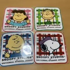スヌーピー　タオルハンカチ4枚セット