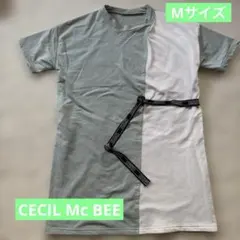 CECIL Mc BEE ワンピースグリーン×メッシュ【Mサイズ】