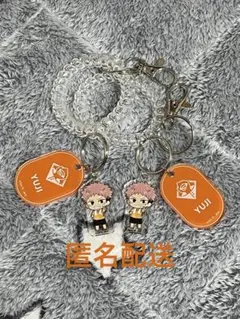呪術廻戦 極楽湯　虎杖悠仁 ロッカーキー風キーホルダー2個セット