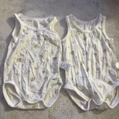 ベビー肌着 動物柄 80cm 2枚セット