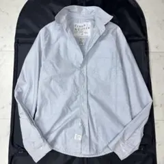 フランクアンドアイリーン ロンハーマン バリー シャツ ストライプ 青 白 XS