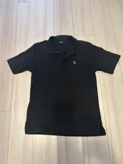 COMMECAISMコムサイズムメンズ男性ブラック黒半袖ポロシャツMワンポイント