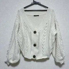 INGNI ケーブル編み カーディガン