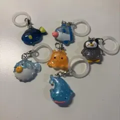 海の生き物目印チャーム6個セット