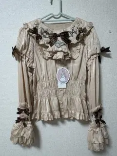 Angelic Pretty パール付きリボンボレロ ブラウン - メルカリ