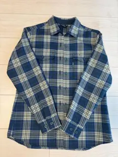 美品　mont-bell 長袖シャツ レディース　青　チェック