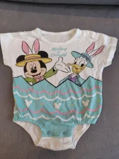 ミッキー・ドナルド イースターロンパース 80