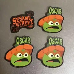 セサミストリート BOO! FRIENDS ステッカー オスカー4枚セット