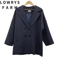 ローリーズファーム ラベンダー色 テーラードジャケット ダブルボタン前ポケット